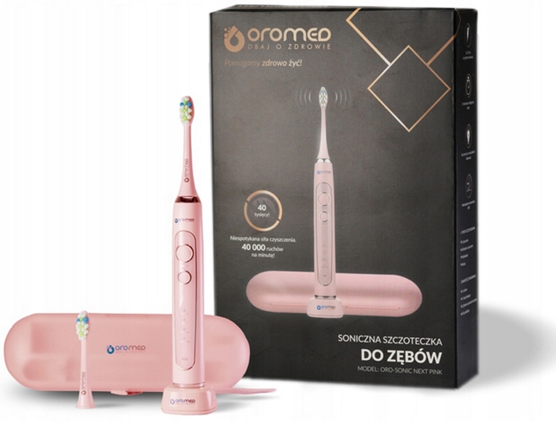 

Soniczna Szczoteczka Do Zębów 4 Tryby Etui Różowa