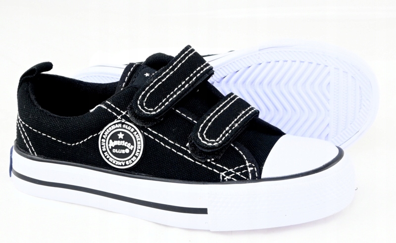 

American Club Lh 33 Czarne Trampki Tenis Rzepy r29