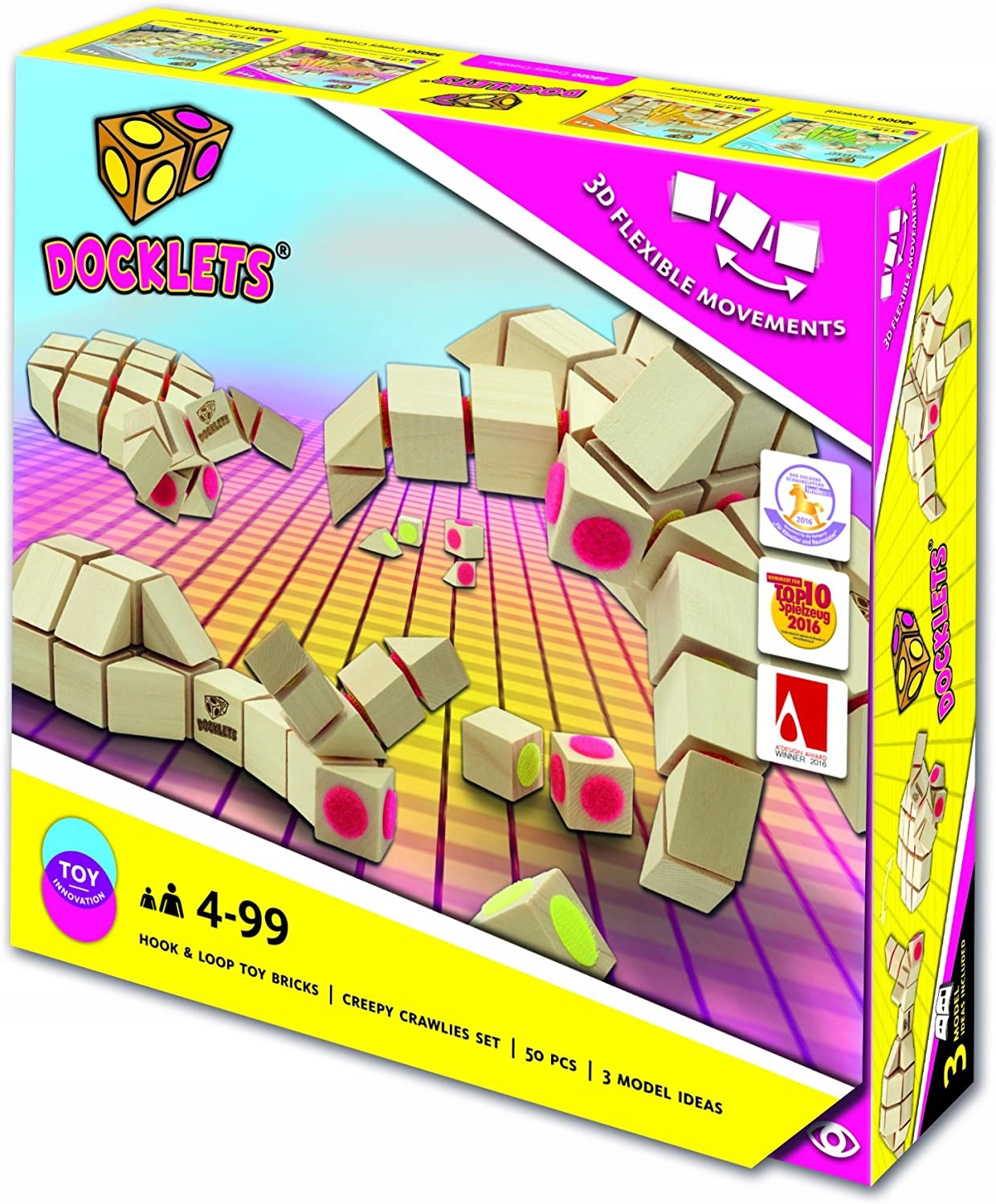 

Docklets - Drewniane Klocki Na Rzepy 3D