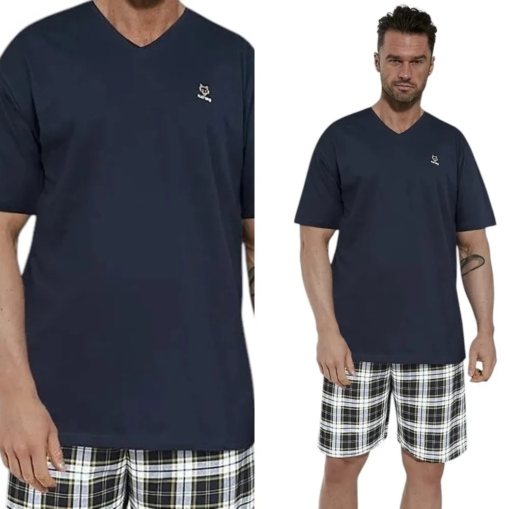 Pánské Pyžamo Cornette 326 Nature M 46 Tmavě modrá