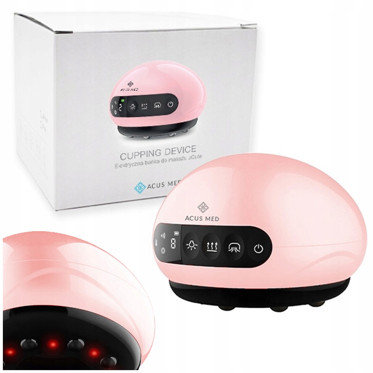 Elektryczna Bańka Chińska Do Masażu Antycellulitowego Acus Med Ucute–różowa