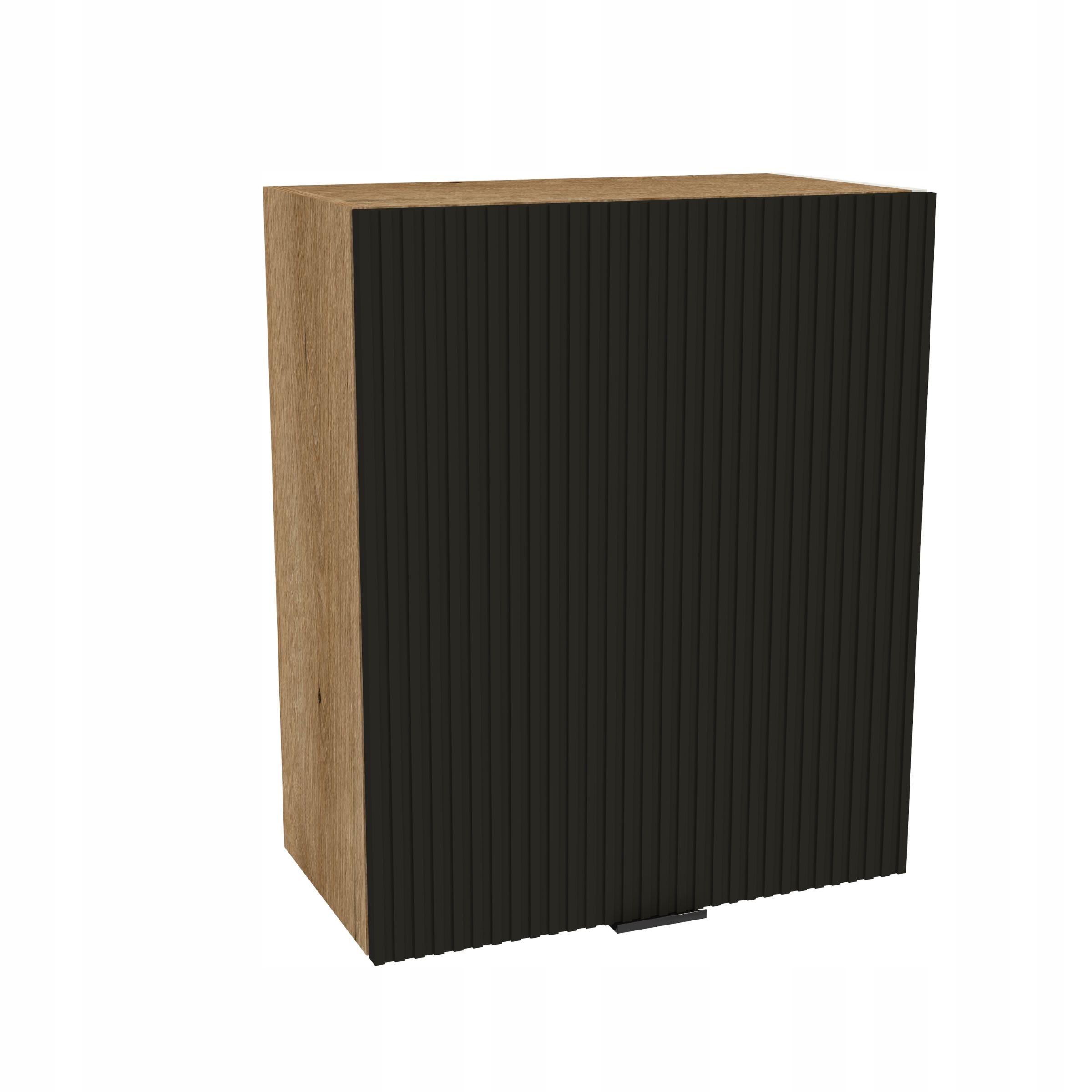 Horní kuchyňská skříňka 60/72 Vigo korpus Dub Evoke přední Ryfla Černá Mat