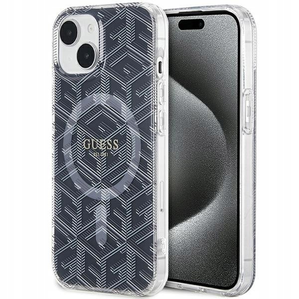 Guess GUHMP15SHGCUSTGK iPhone 15 14 13 6.1" czarny/black hardcase