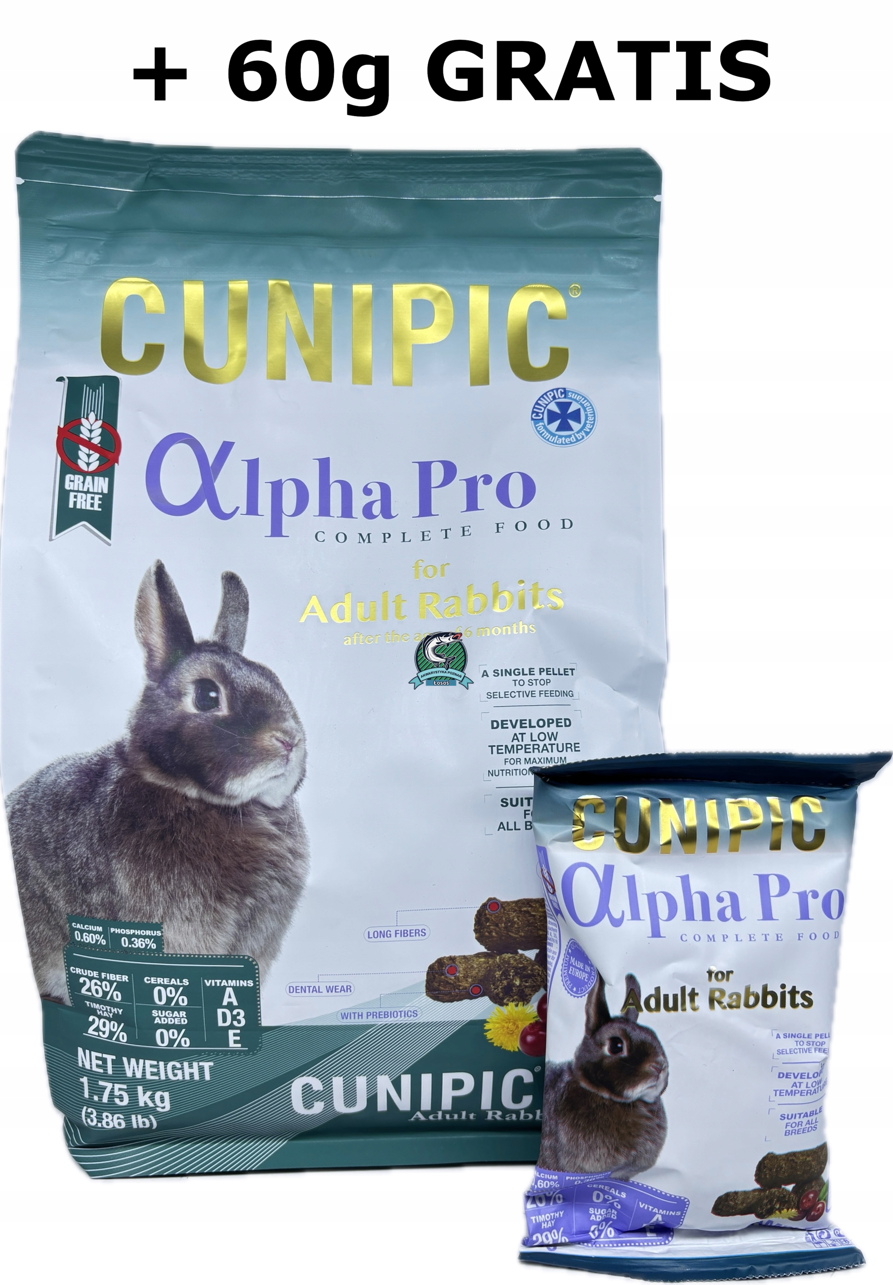 Karma dla dorosłych królików Cunipic Alpha Pro Adult Rabbit 1,75kg