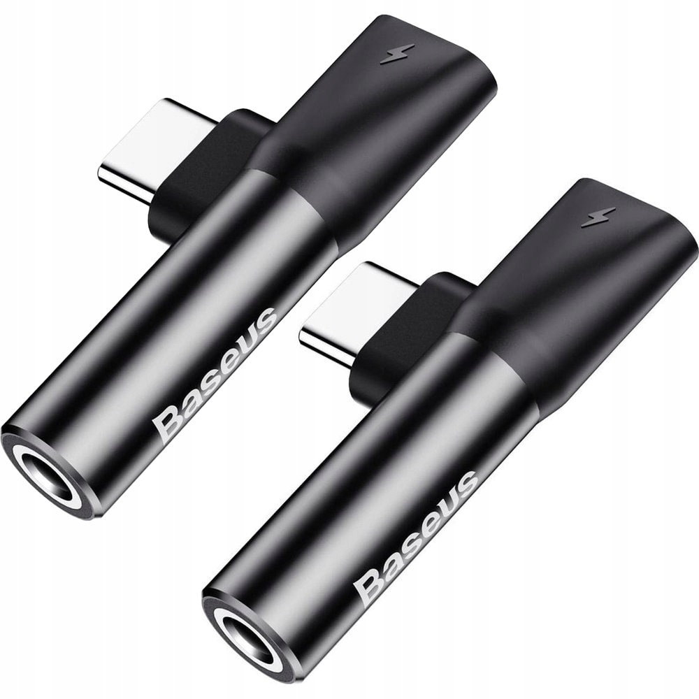 Adapter audio, przejściówka Baseus, Usb-c do minijack 3,5mm, Usb-c, 2 szt