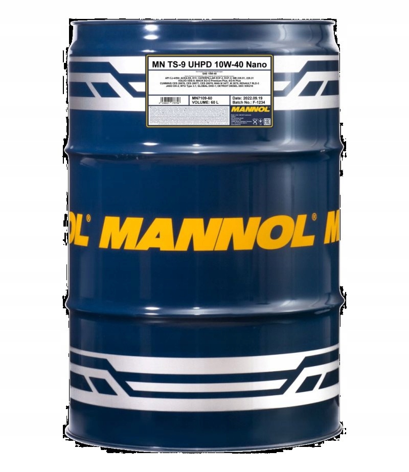 Olej Mannol TS-9 Uhpd Nano 10W40 208L Api CJ-4; Acea E6,E7,E9; Rvi RLD-3; M