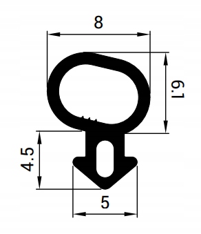 Uszczelka do okien PCV S-232A Szara Panorama Kolor inny kolor