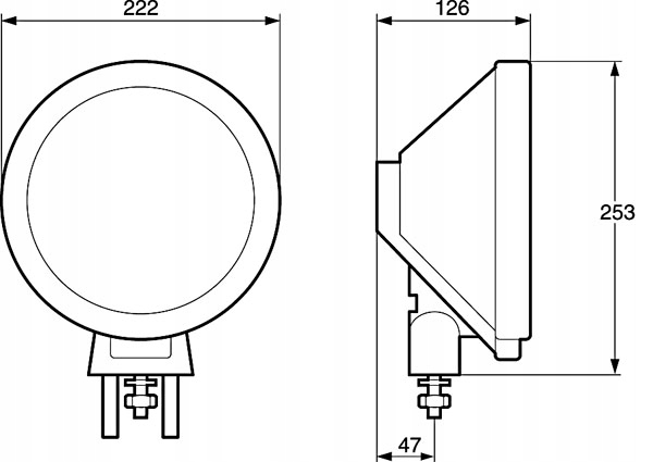 1644059 - ГАЛОГЕН ДАЛЬНЕГО СВЕТА LED HELLA LUMINATOR CHROMIUM