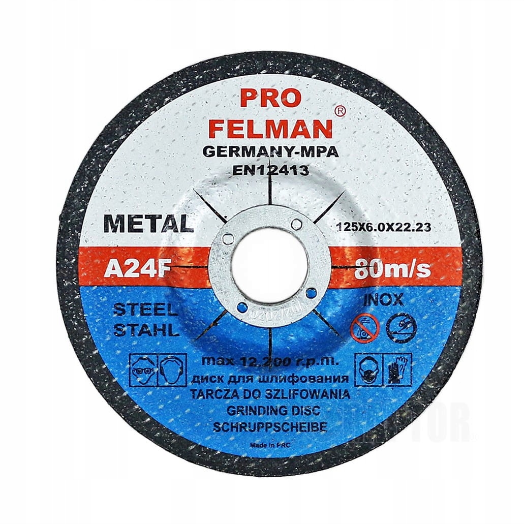 

Tarcza Do Szlifowania Metalu inox 125X6 felman