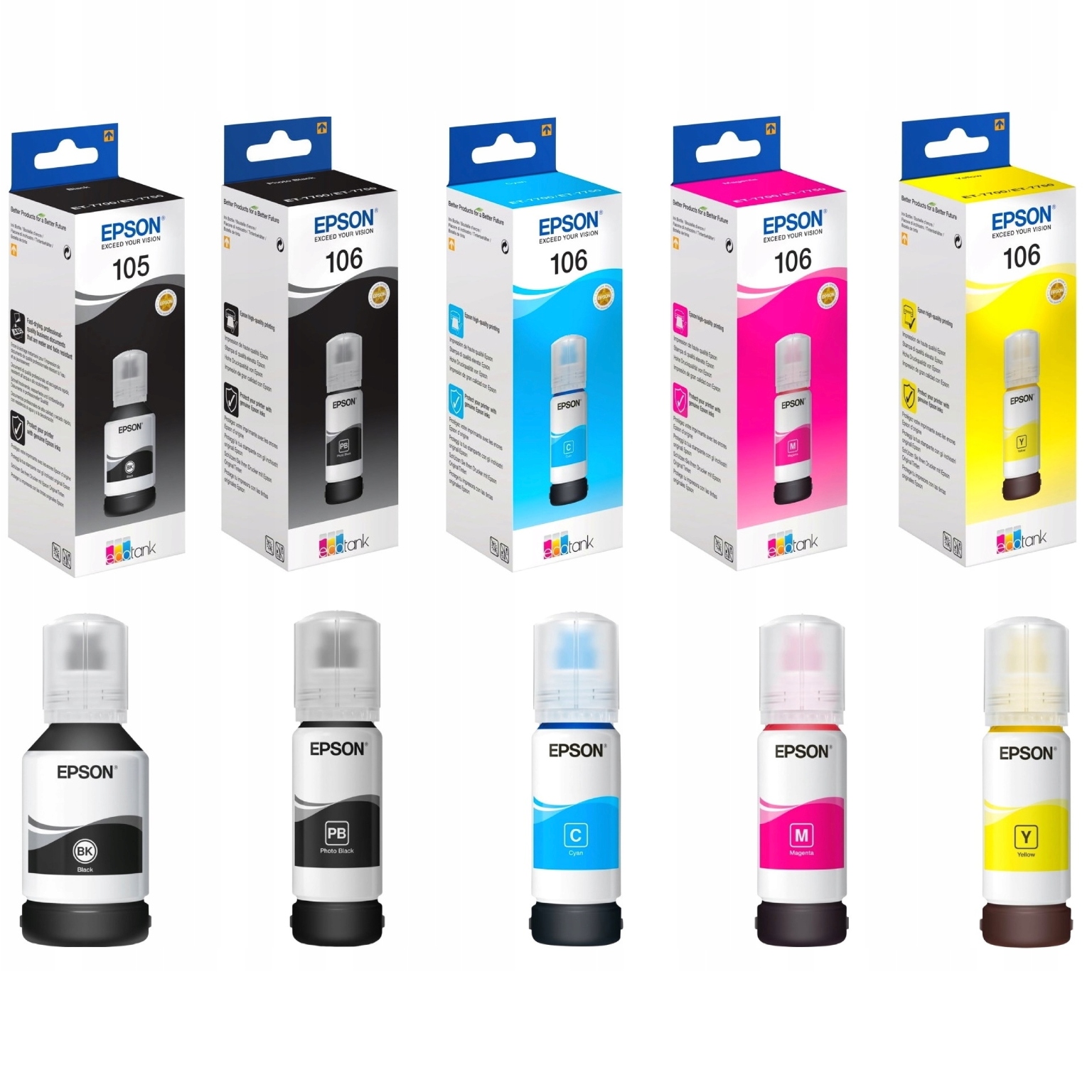 Epson 105 106 Sada 5 originálních inkoustů