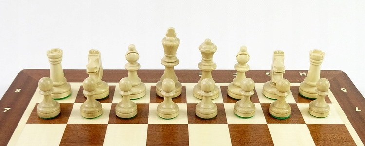 POLSKIE SZACHY DREWNIANE TURNIEJOWE NR 3 INTARSJA, 35 cm. + instrukcja Rodzaj szachy drewniane turniejowe