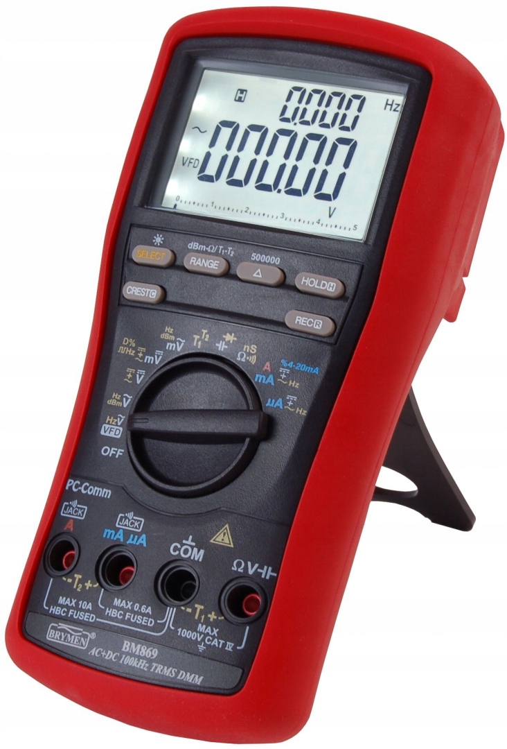 Multimetr TRMS VFD dBm T1 2 USB BM869s Brymen