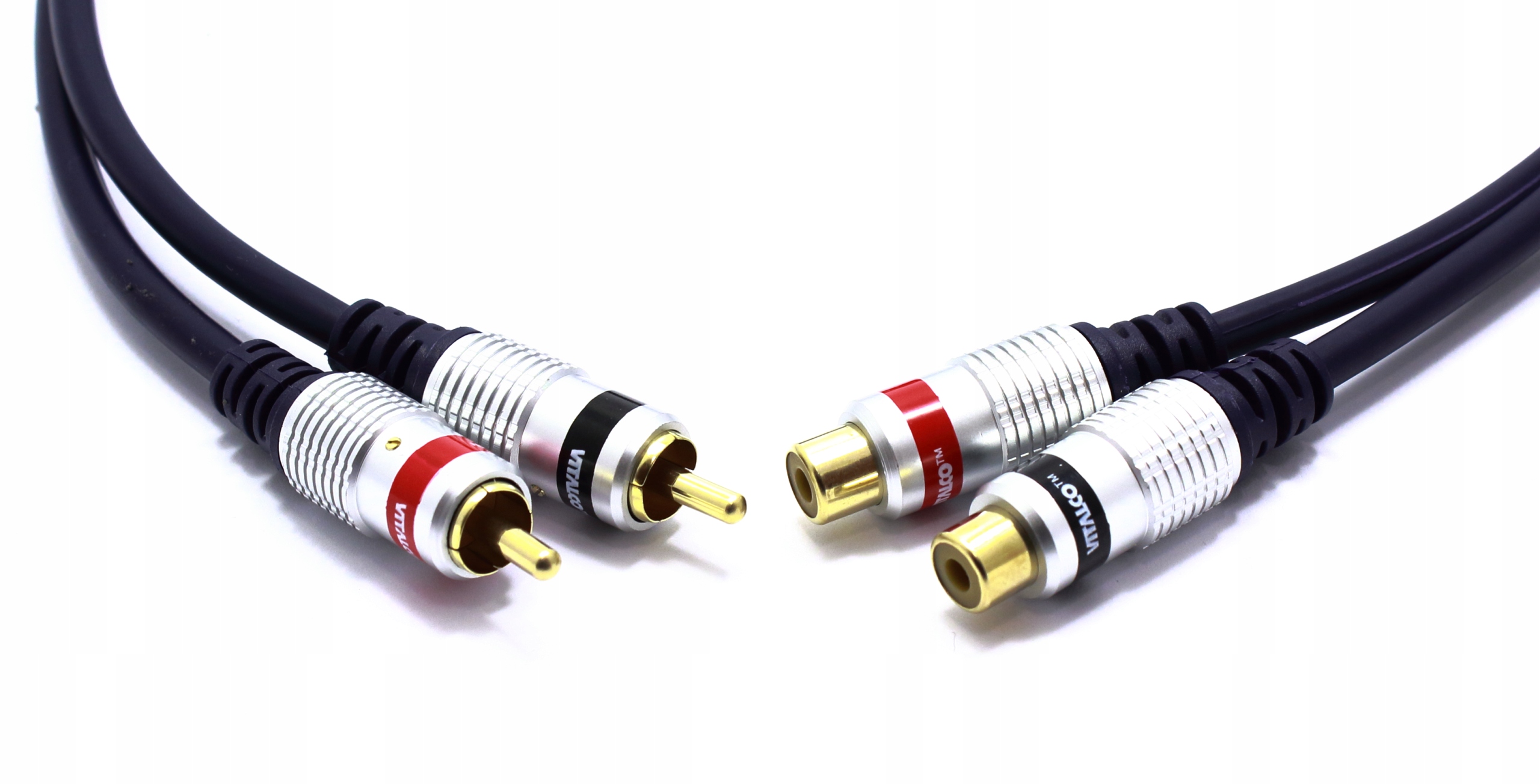 PRZEDŁUŻACZ RCA 2X CINCH WTYK GNIAZDO VITALCO 10M Długość kabla 10 m