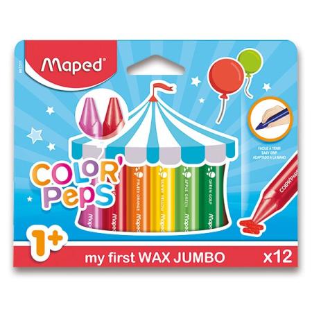 Woski Maped Color'Peps Wax Jumbo 12 kolorów, trójkątne