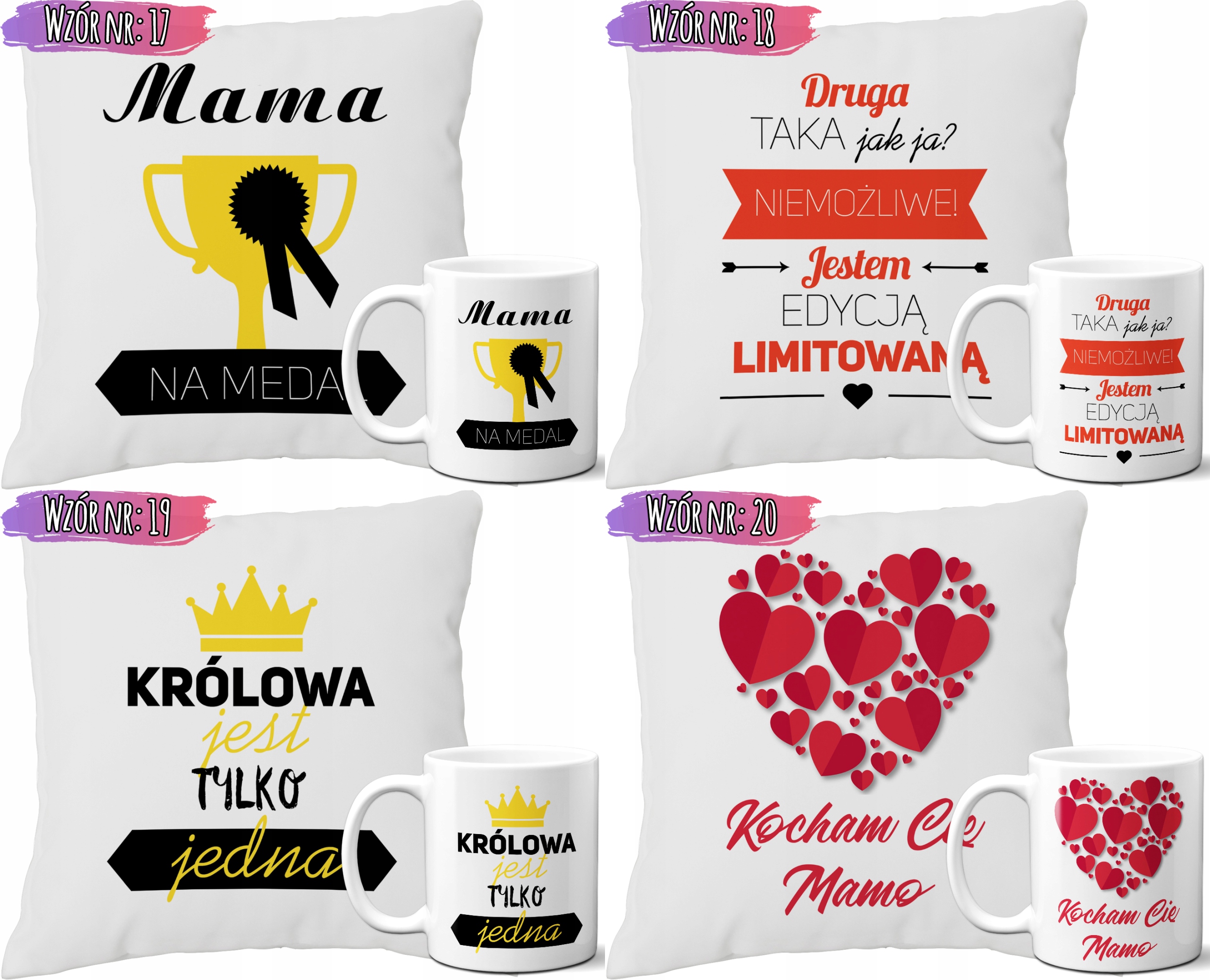 ZESTAW PODUSZKA + KUBEK - PREZENT DZIEŃ MAMY MATKI Marka inna