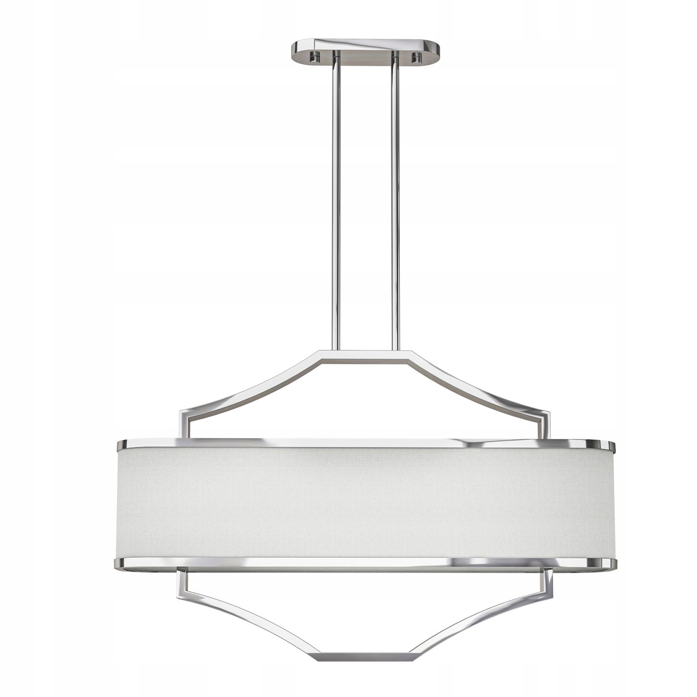 Podlouhlá luxusní lampa Gerdo Ovale Cromo lustr new hampton do jídelny