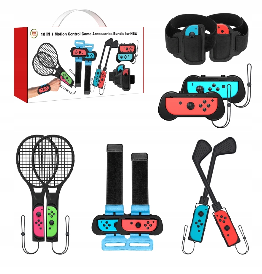 

Zestaw Akcesoria 10w1 do Joy-Con Nintendo Switch