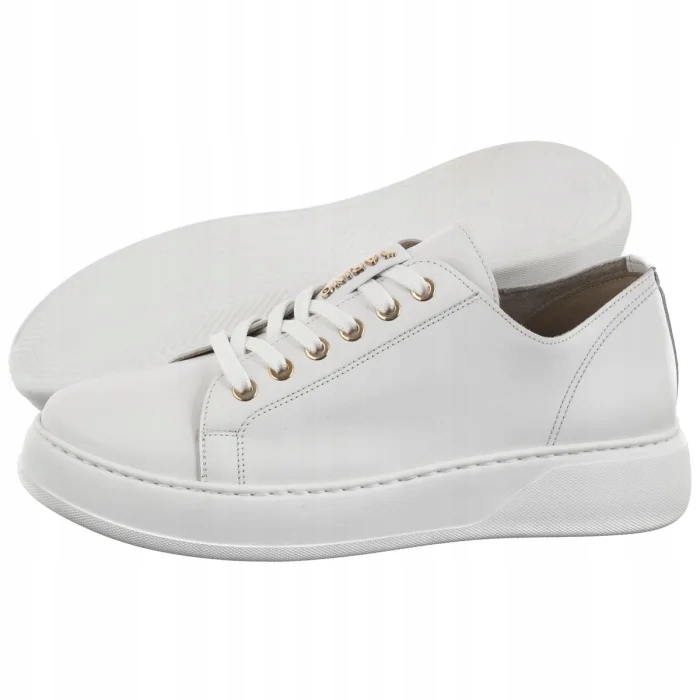 Dámské polobotky Sportovní tenisky Karino Bílá kůže 5400/010-P