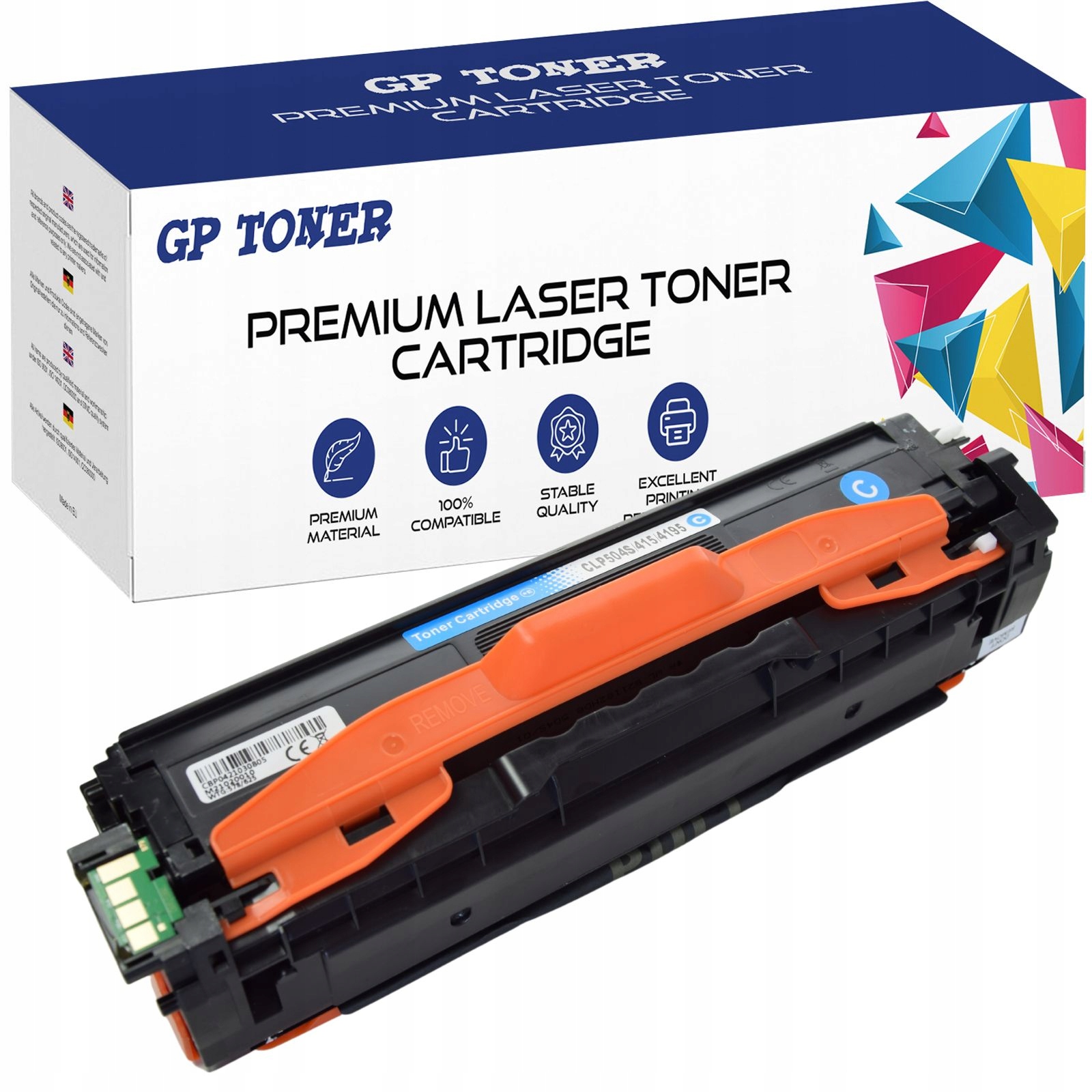 Toner pro Samsung CLT-C504S CLP-415N CLP-415NW Cyan (Azurový)