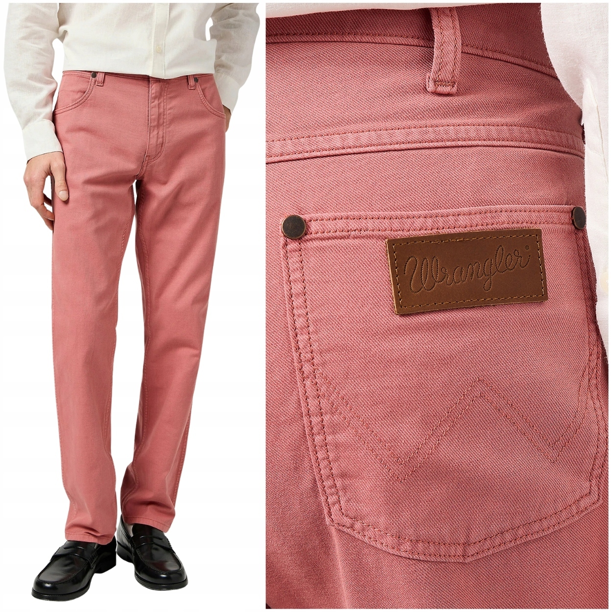 Wrangler Greensboro pastelové bavlněné látkové kalhoty len W33 L30