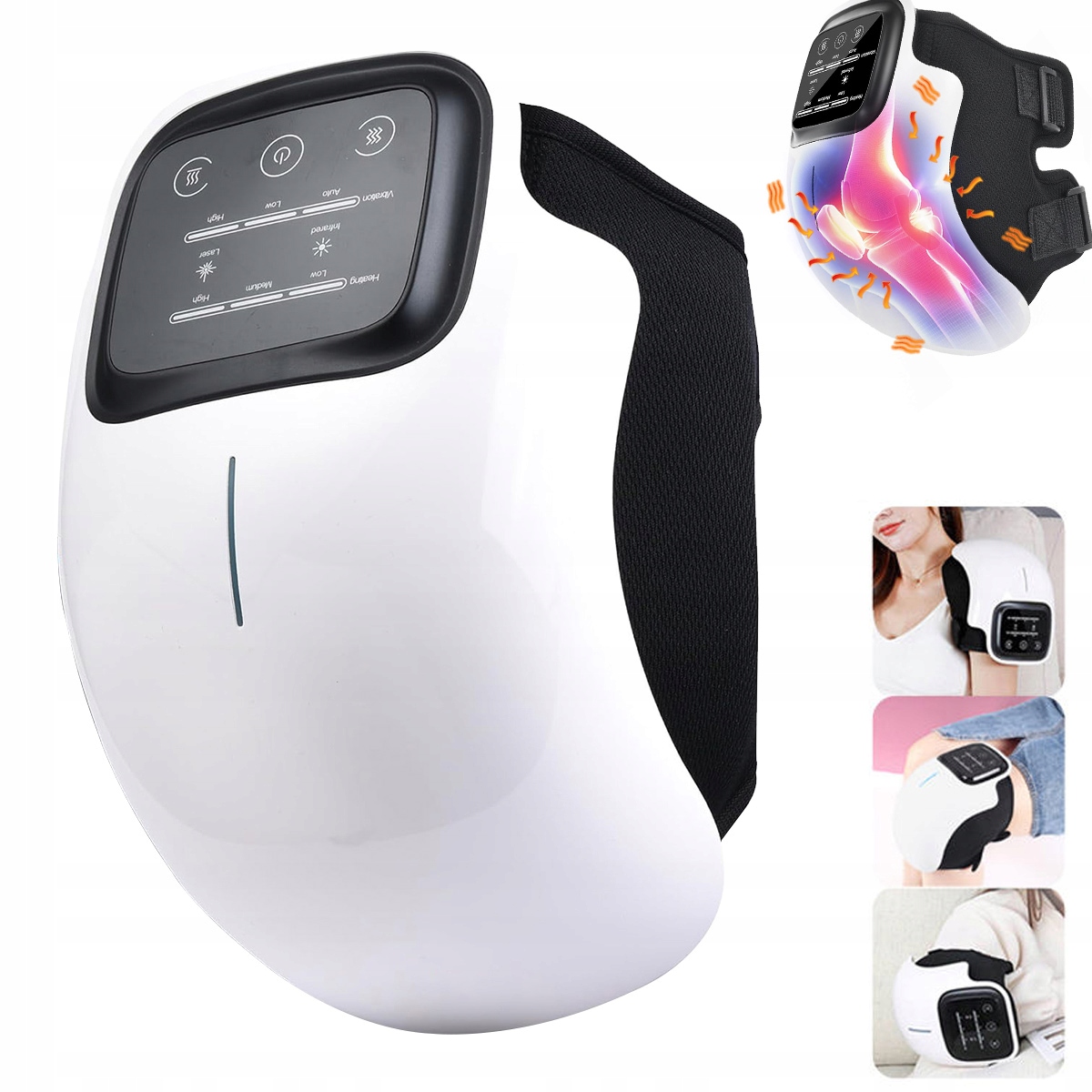 Masażer Do Kolan Laser Podgrzewany Na Ból Stawów Rehabilitacyjny