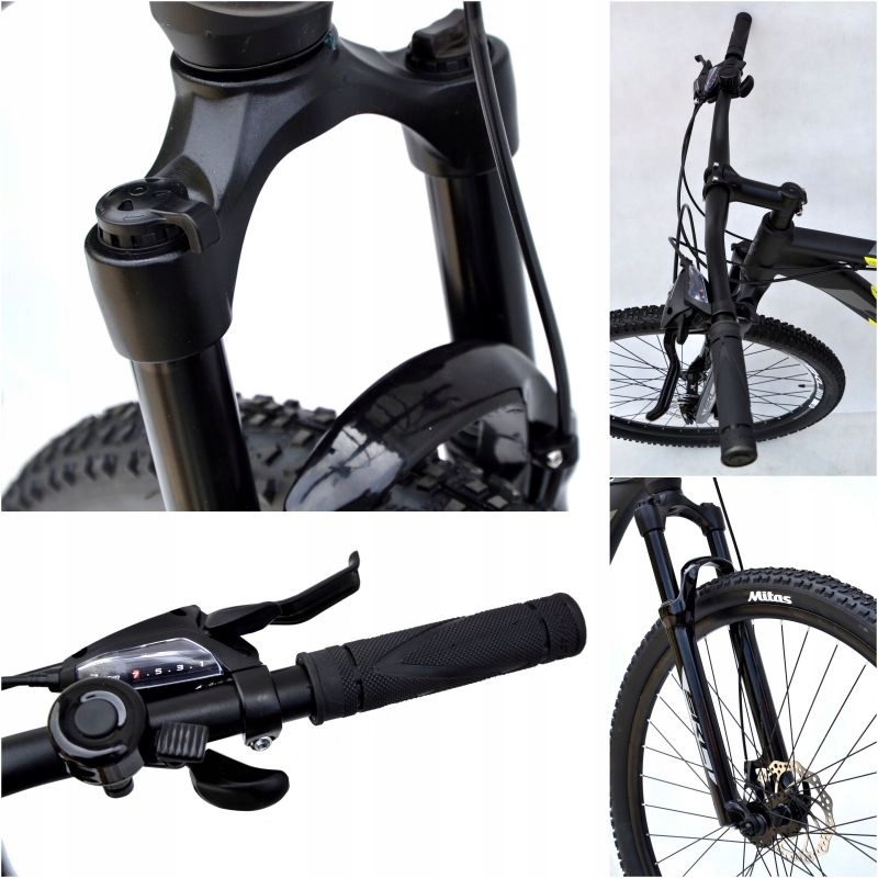 Rower MTB Skilledbike Hyper 17 cali czarno-żółty alu HT Shimano blokada Model Hyper