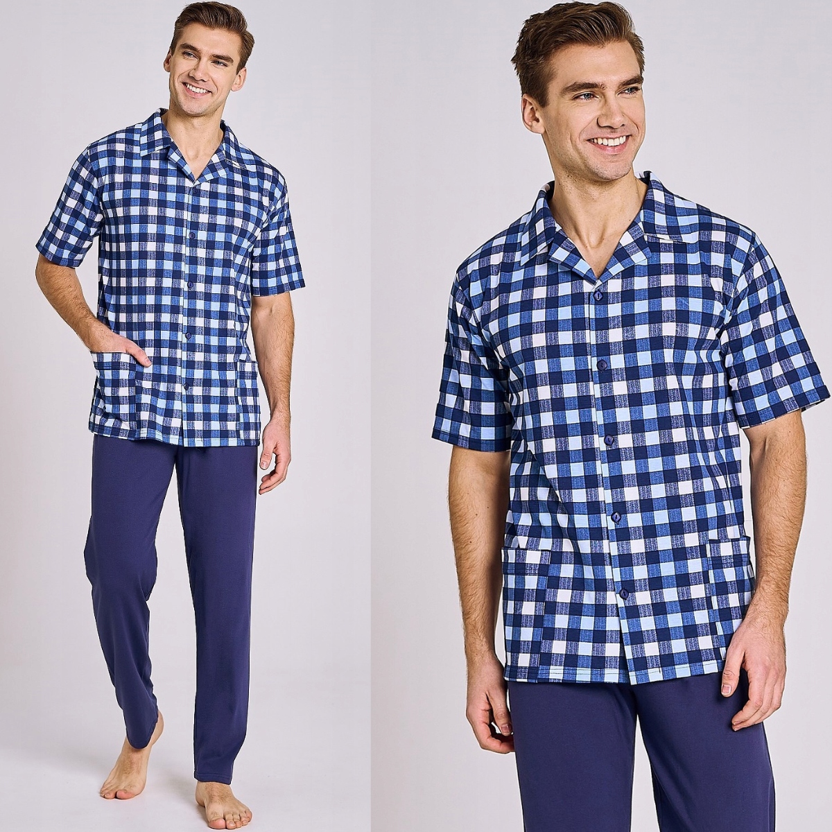 Pánské bavlněné pyžamo s krátkým rukávem Taro Sammuel 3183 L