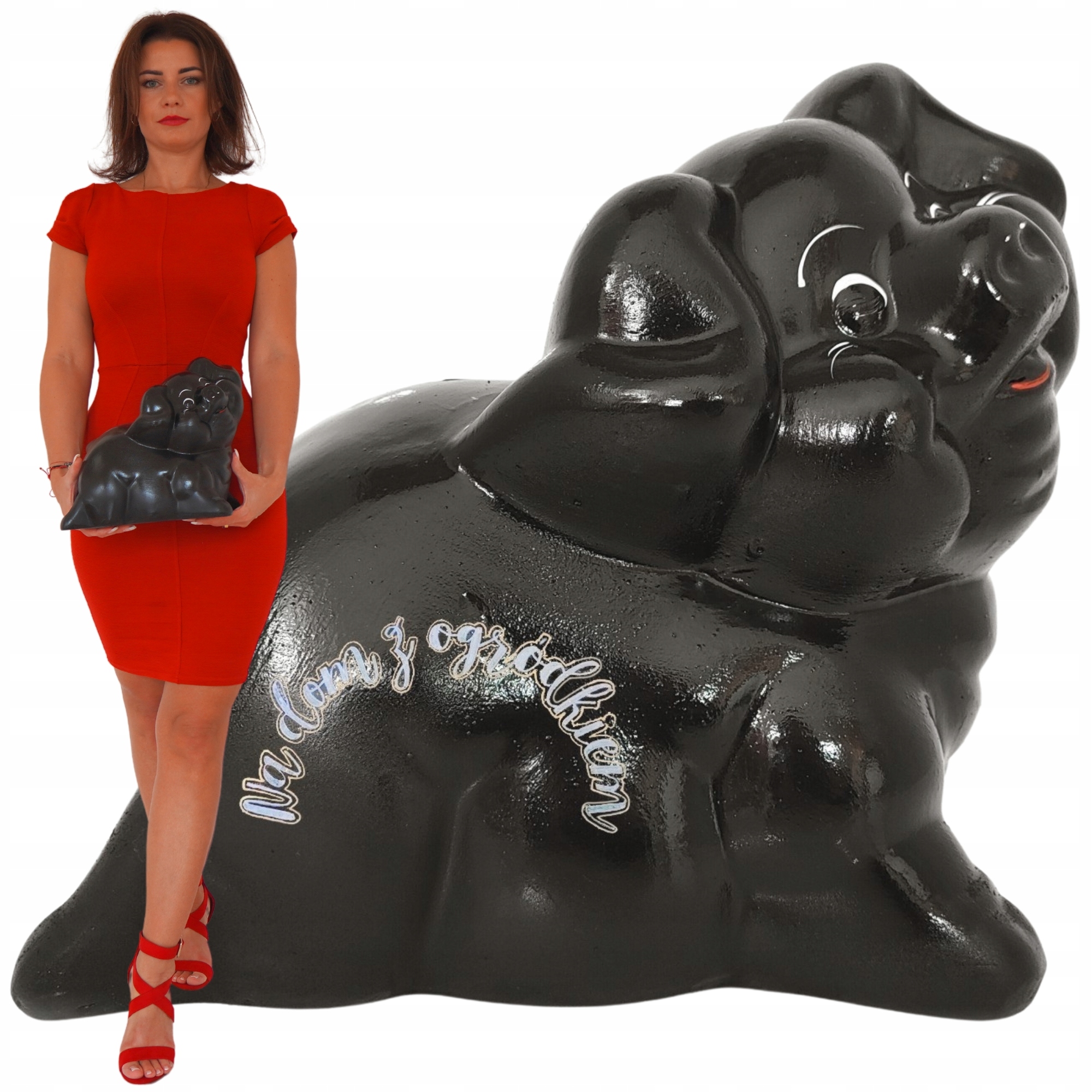 Personalizovaná pokladnička S Jménem a grafikou Tvůj Text velká XXL Černá