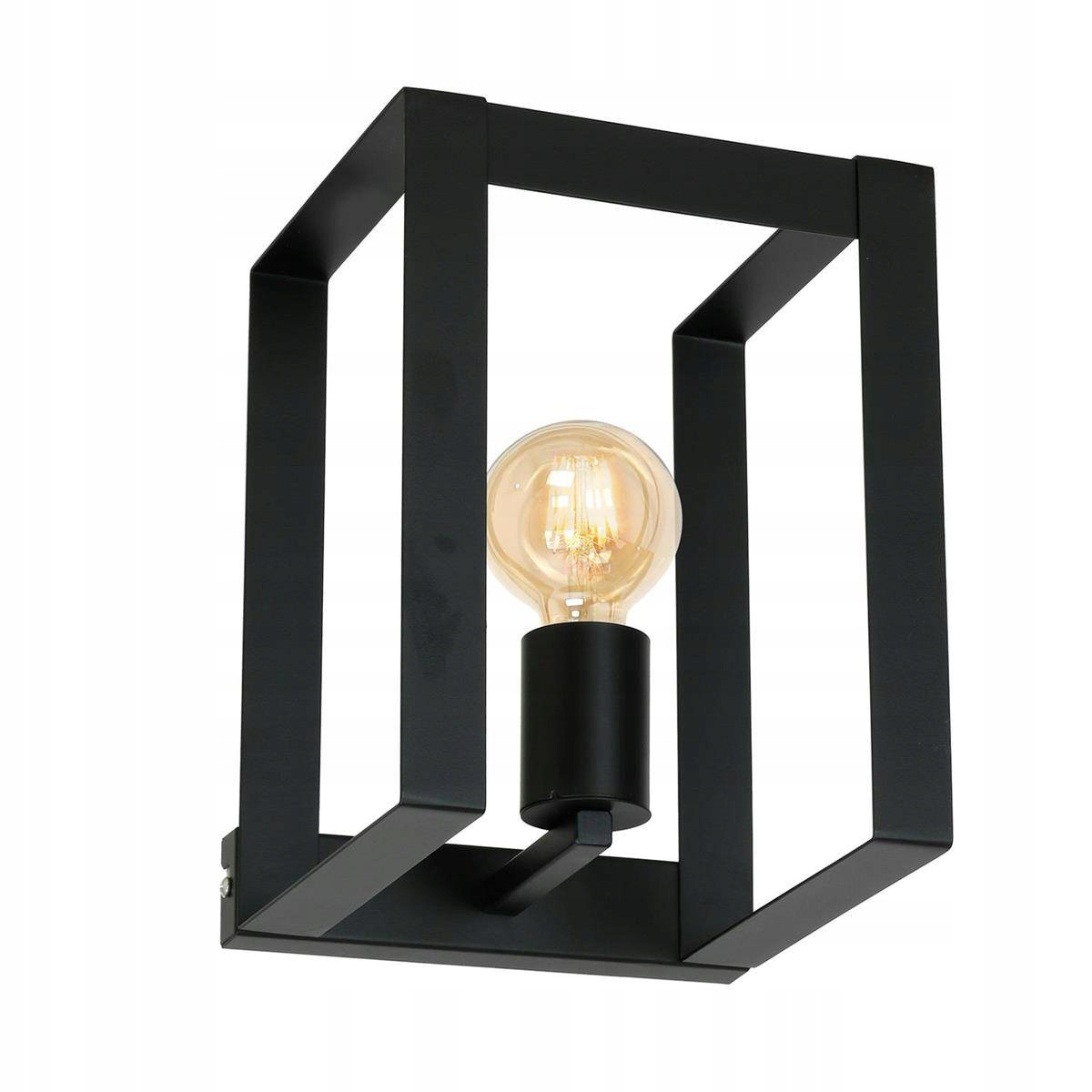 Černá Kovová Industriální Nástěnná Lampa