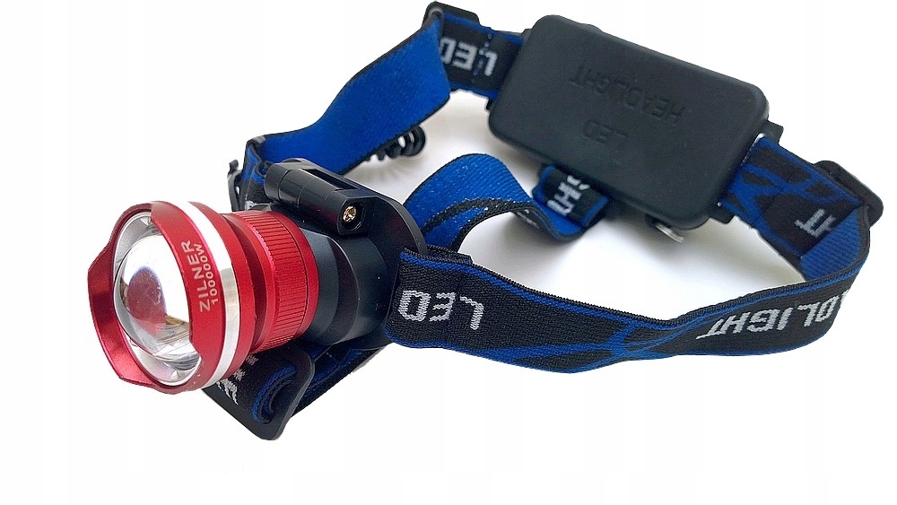 LATARKA CZOŁOWA ŁADOWANA MOCNA Li-Ion CREE T6 ZOOM