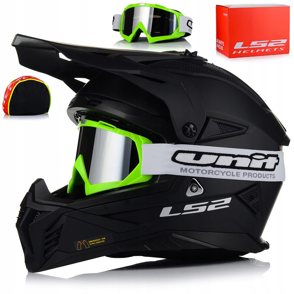 Motocyklová Prilba LS2 MX708 Fast II Okuliare Lehký Enduro Cross Štvorkolka Atv