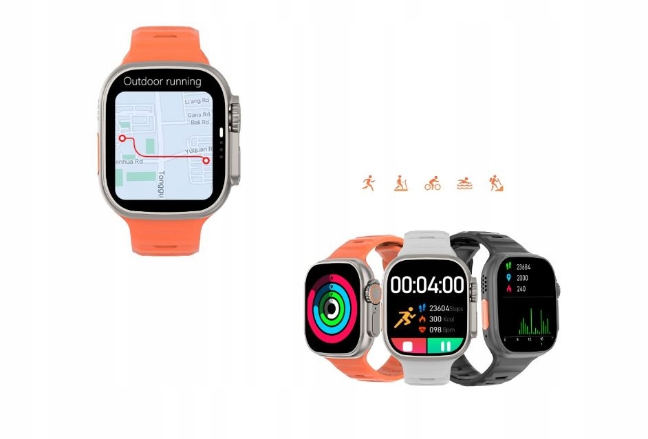 Smartwatch Ultra Watch dla Apple Iphone EKG Rozmow Model DT94+