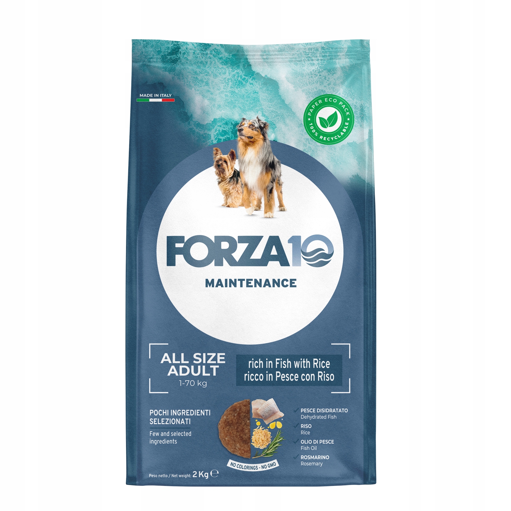 Forza10 All Bre. Adult Maint. bohatá na ryby s rýží, pes Monoproteinový, 2 kg