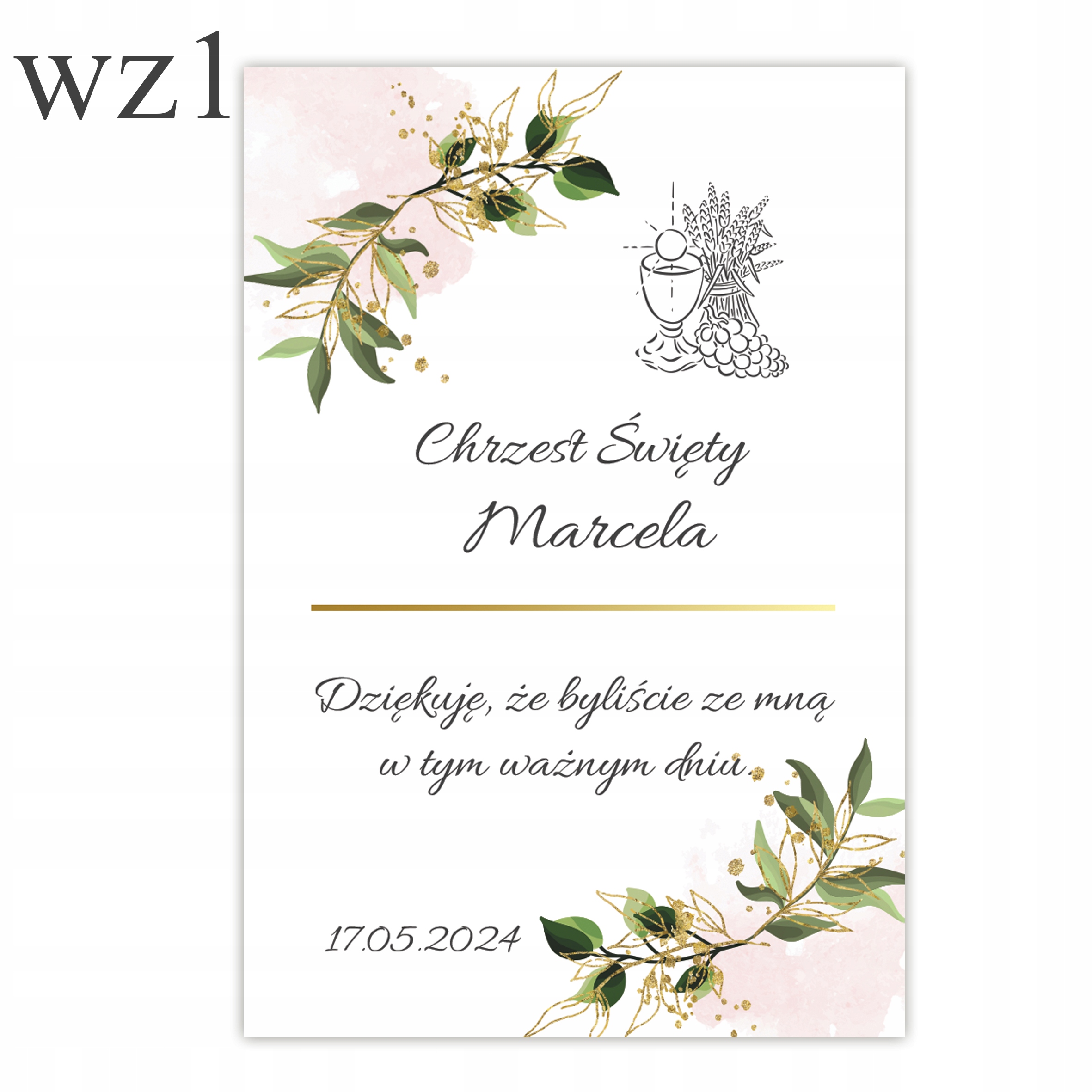 PODZIĘKOWANIA DLA GOŚCI CHRZEST ŚWIĘTY ANIOŁEK BRELOK UPOMINEK Marka bez marki