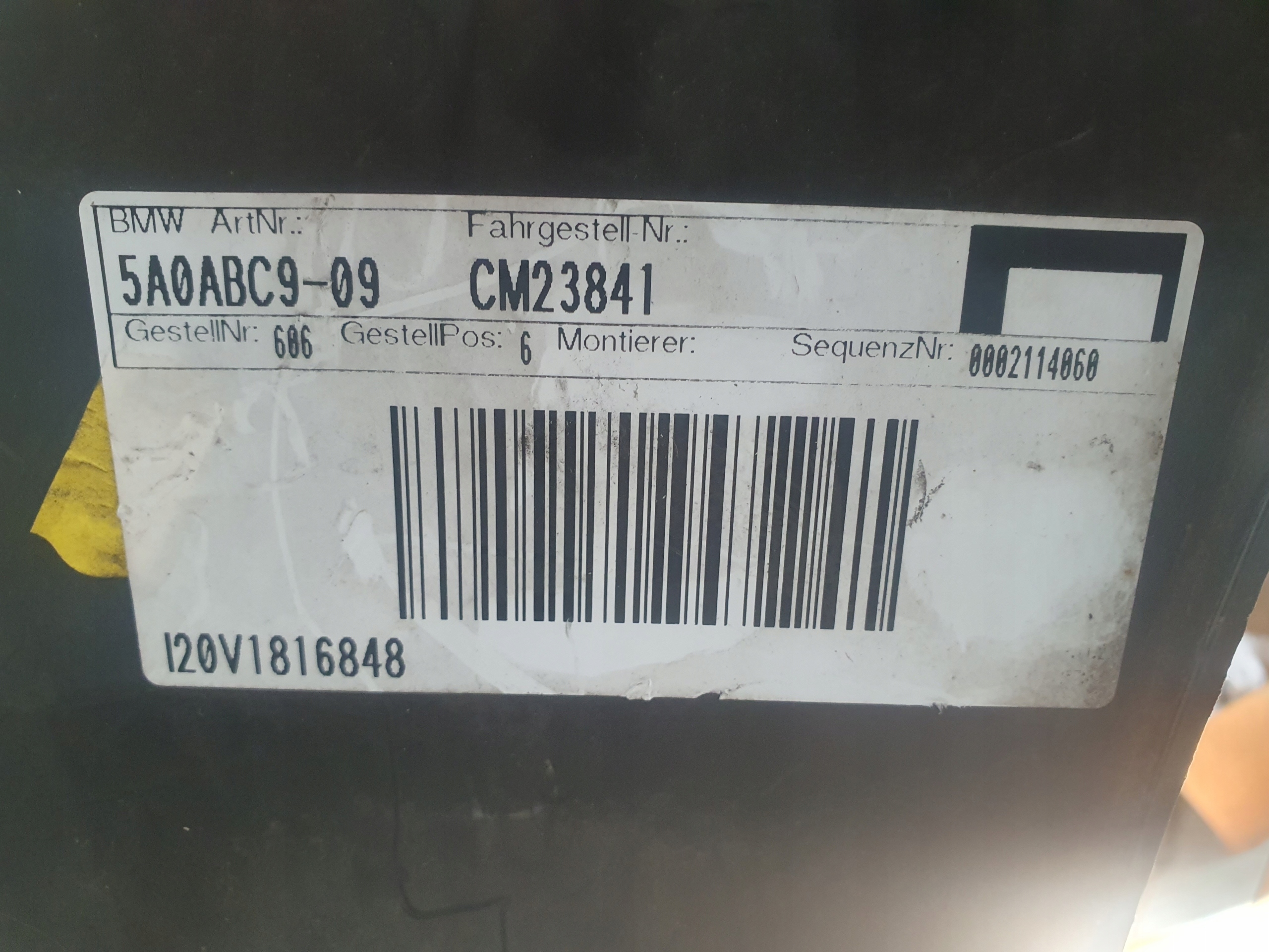 BMW IX I20 bumper front front M PAKIET 51117933621