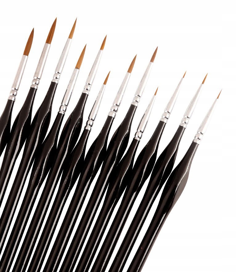 Sada 11 modelovacích štětců štětiny 6-20 mm