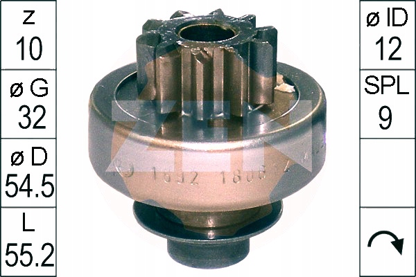 SPRZĘGŁO JEDNOKIERUNKOWE ERA RENAULT OPEL NISSAN ERA Numer katalogowy części ZN1692