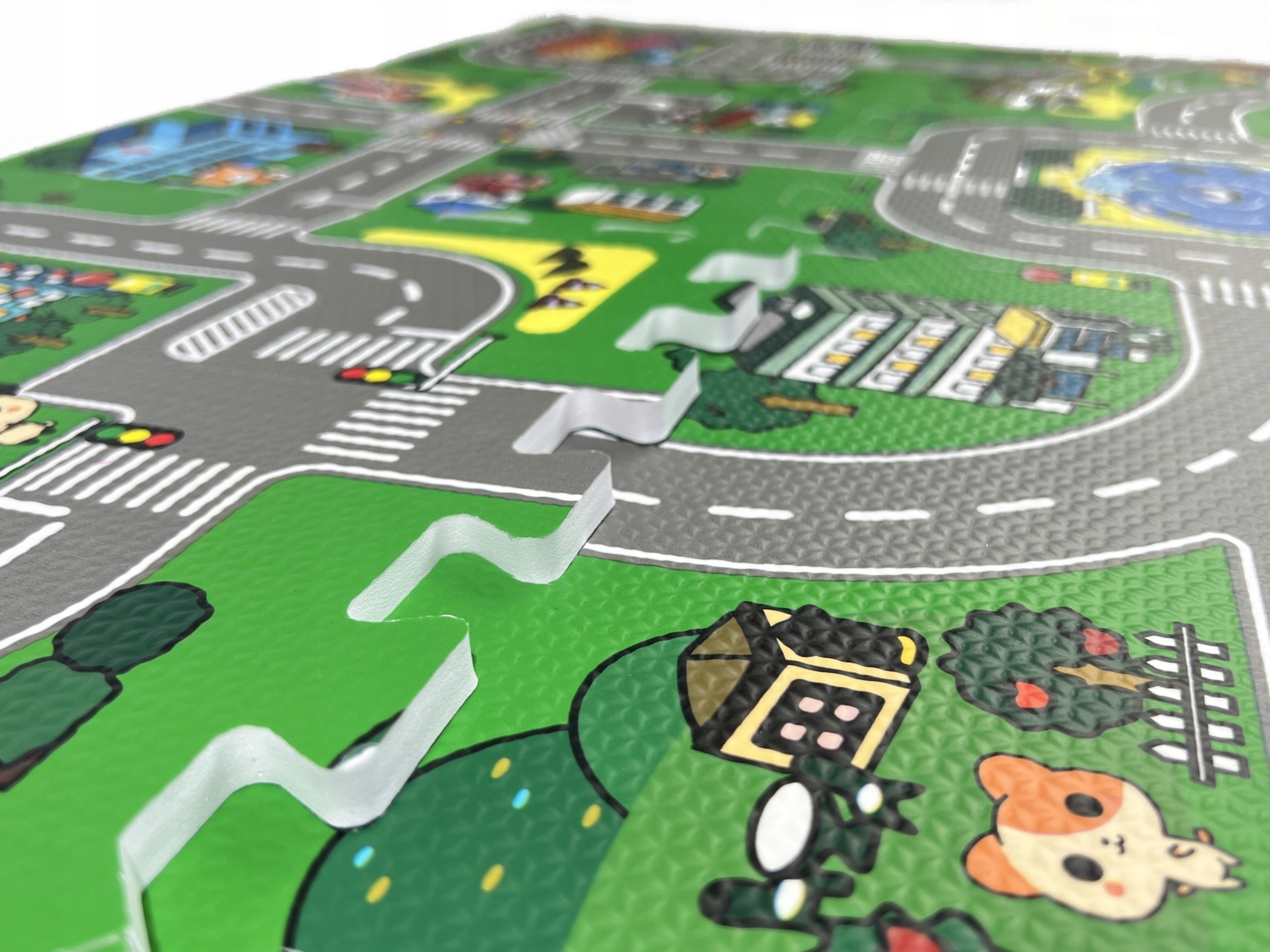 PUZZLE PIANKOWE MATA MIASTO ULICE DROGI 18EL DUŻE Marka iKido