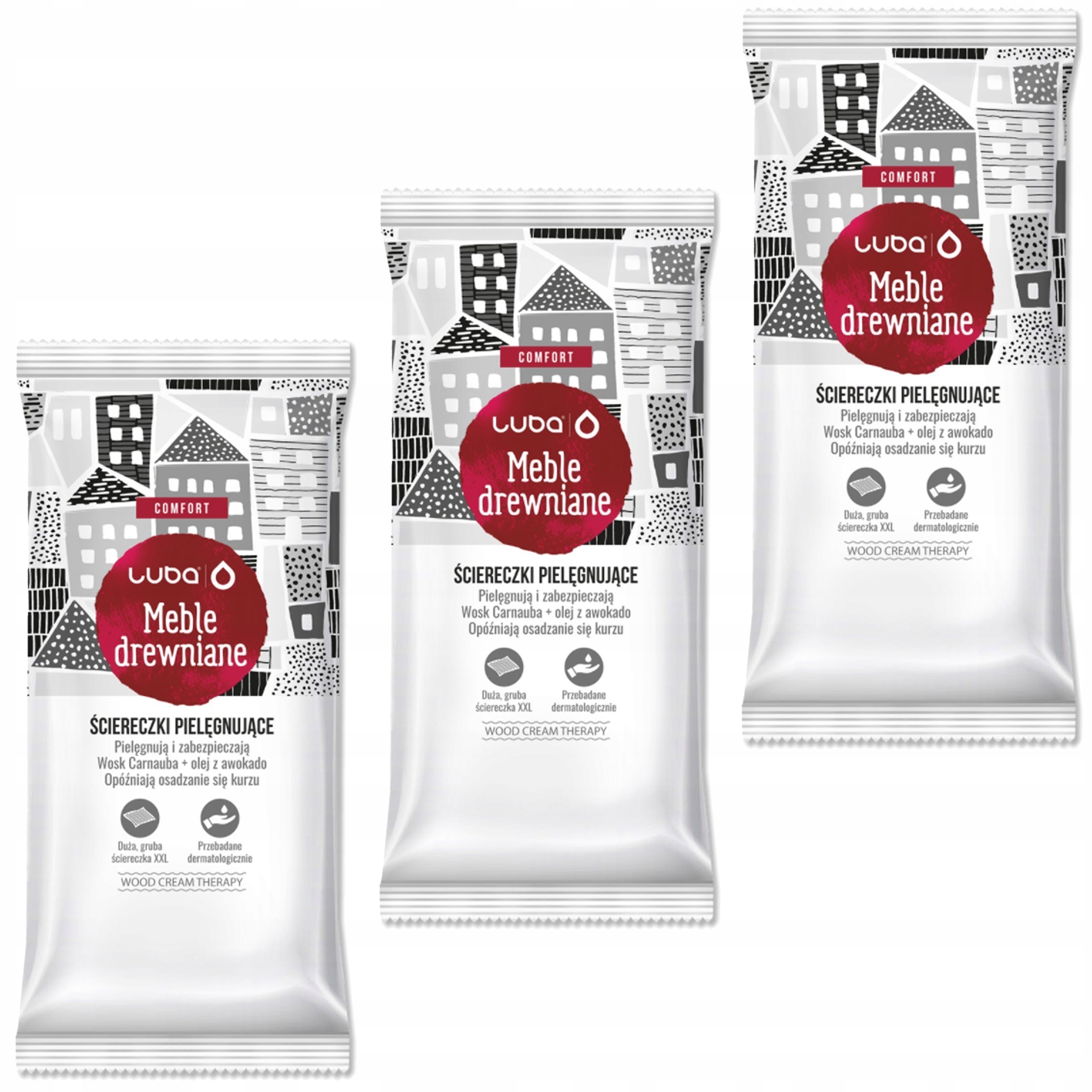 CHUSTECZKI PIELĘGNUJĄCE - MEBLE DREWNIANE 3x32 szt