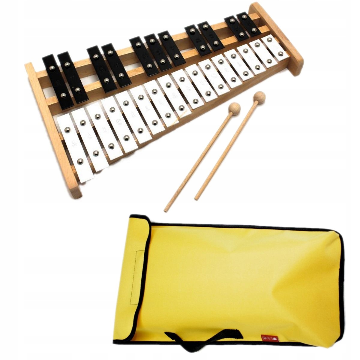 KAJA CYMBAŁKI - DZWONKI CHROMATYCZNE 27-TONOWE + POKROWIEC ŻÓŁTY