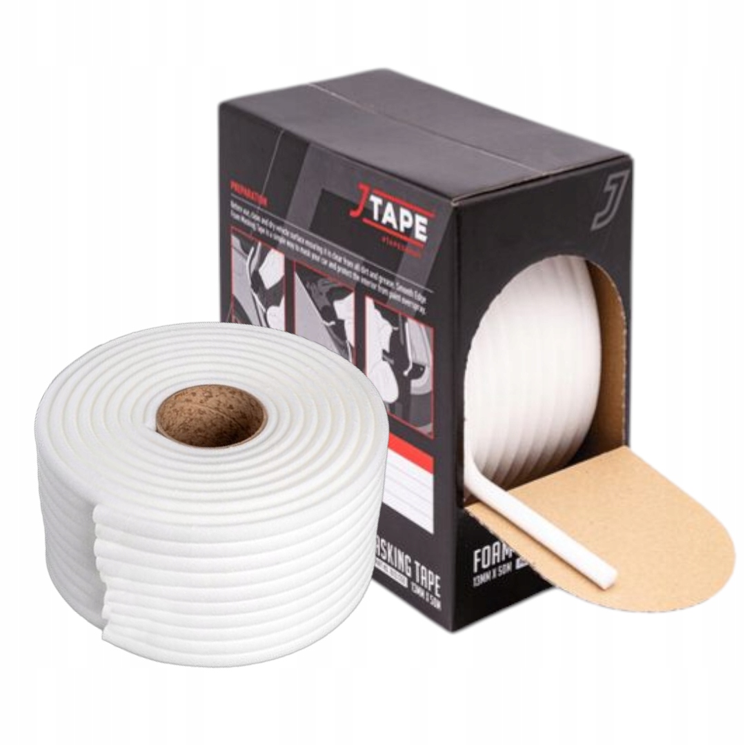 Taśma Maskująca piankowa Jtape Smooth Edge do szczelin drzwi maski 13mmx50m