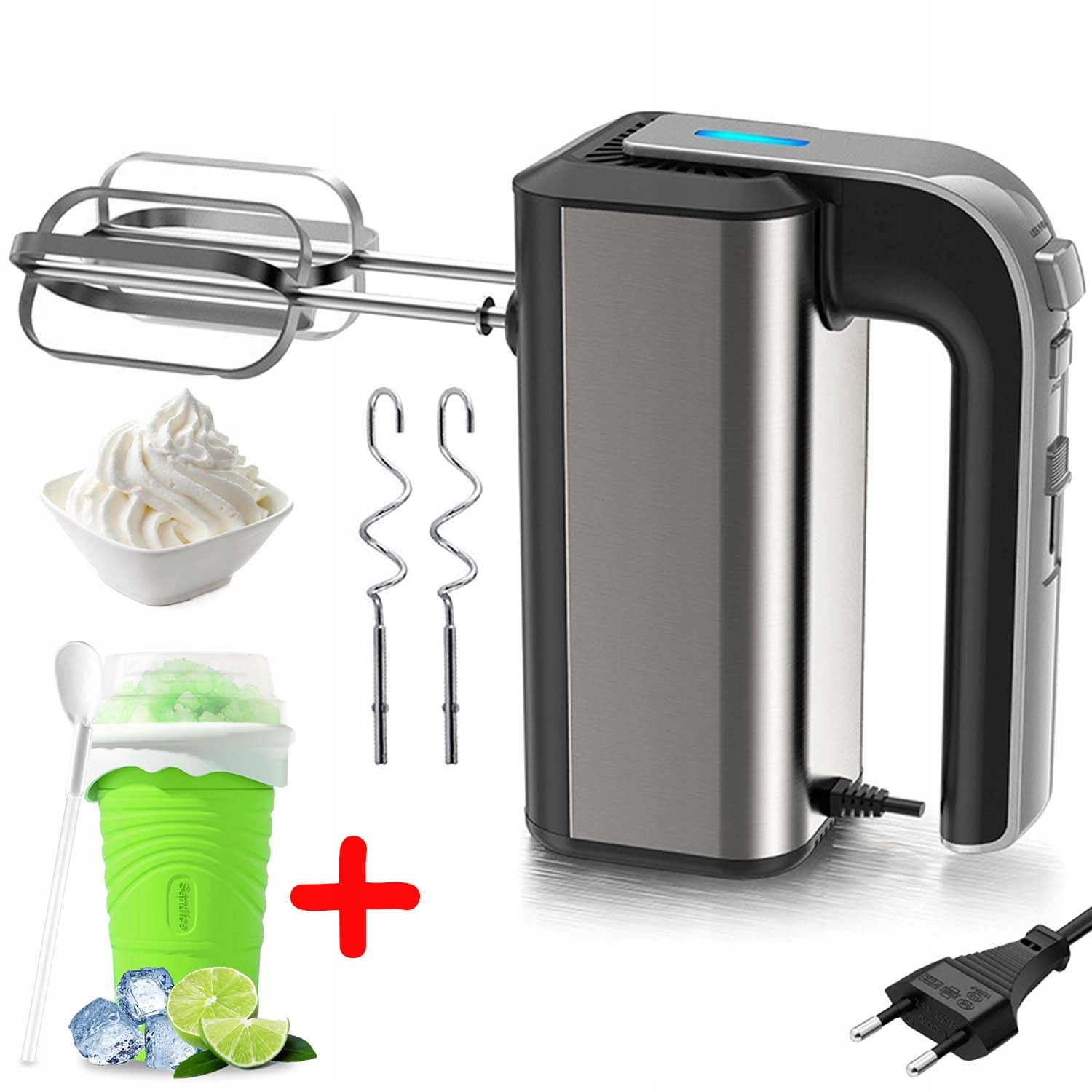 Ruční Mixér Turbo 800 W 5 Rychlostí, Multifunkční, Nerezová Ocel