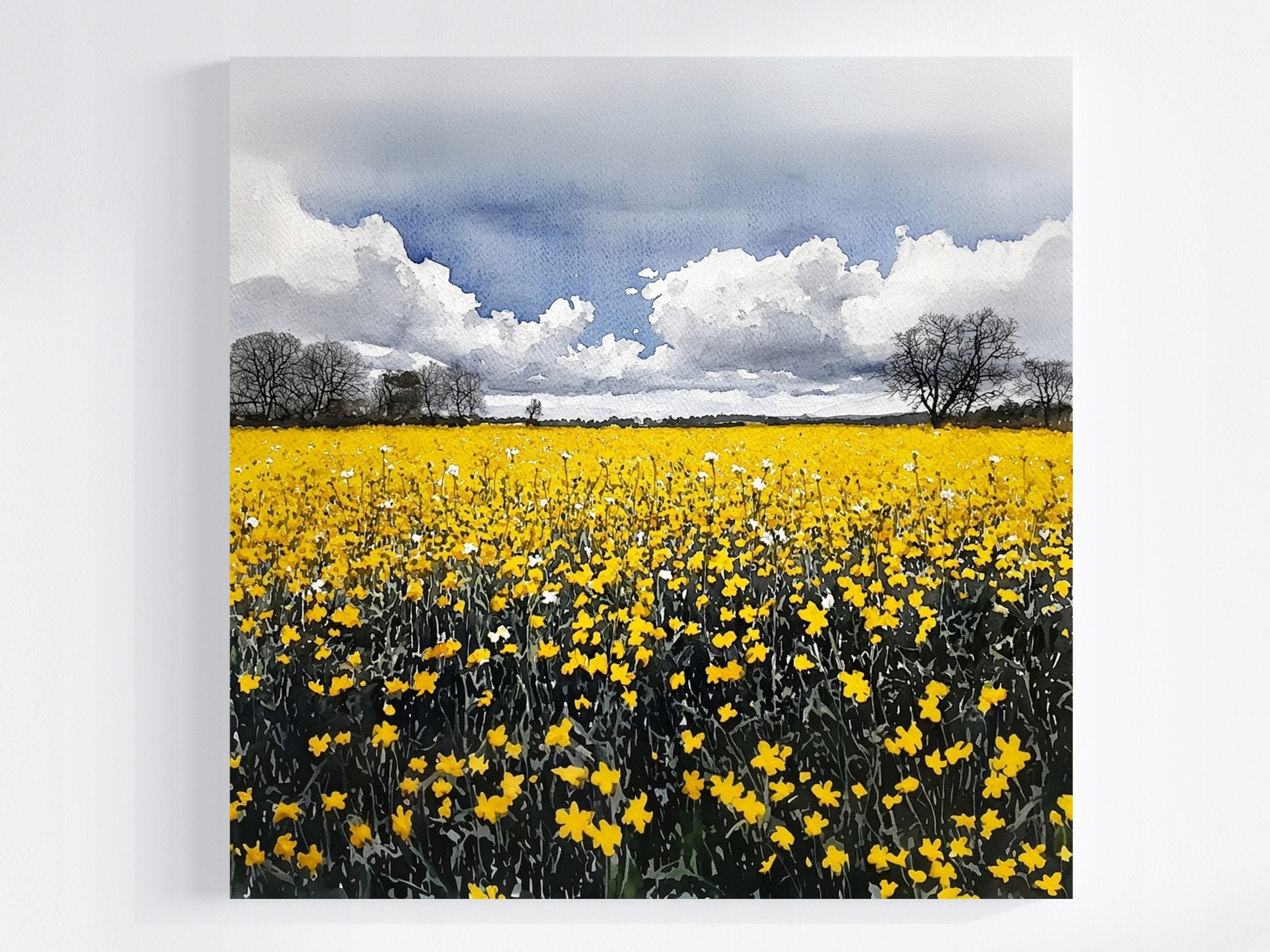 Obraz Na Plátně Canvas Krajina Příroda Pole Květiny Řepka Jaro 60x60