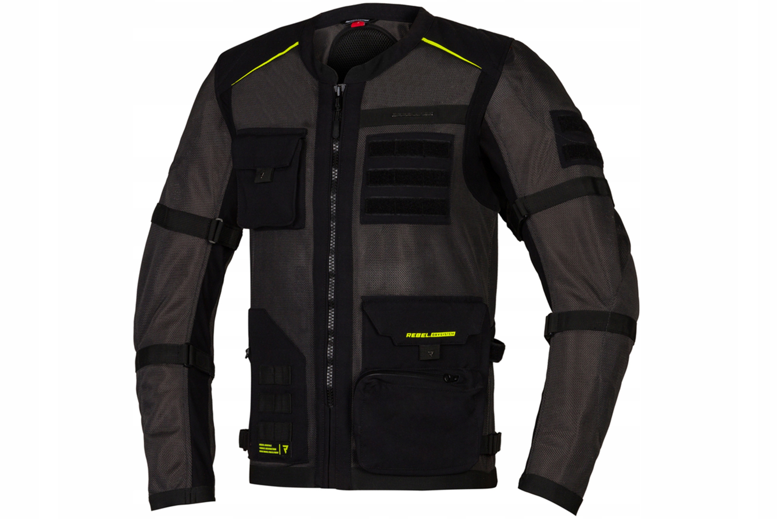 Textilná bunda Rebelhorn Brutale Sivá/Čierna/Žltá fluo 2XL