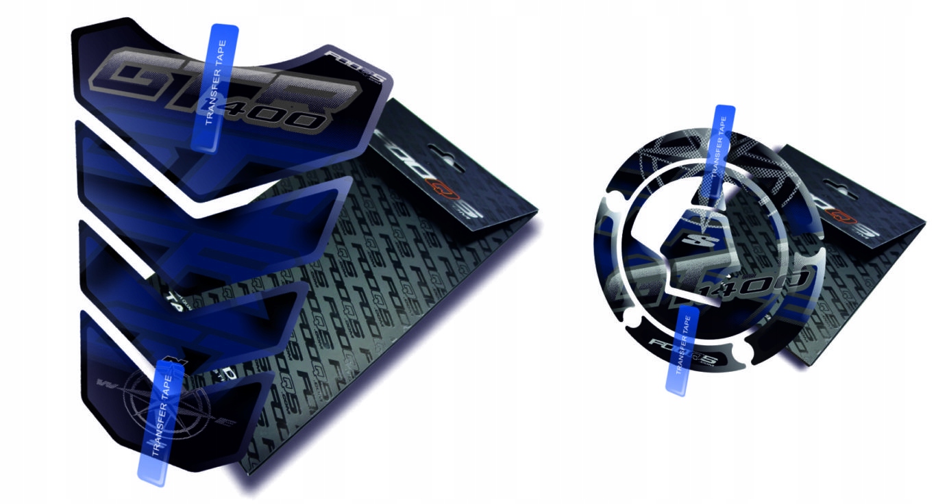 Tankpad Cap-pad Fooqs Kawasaki Gtr 1400 GTR1400 Černý Modrý