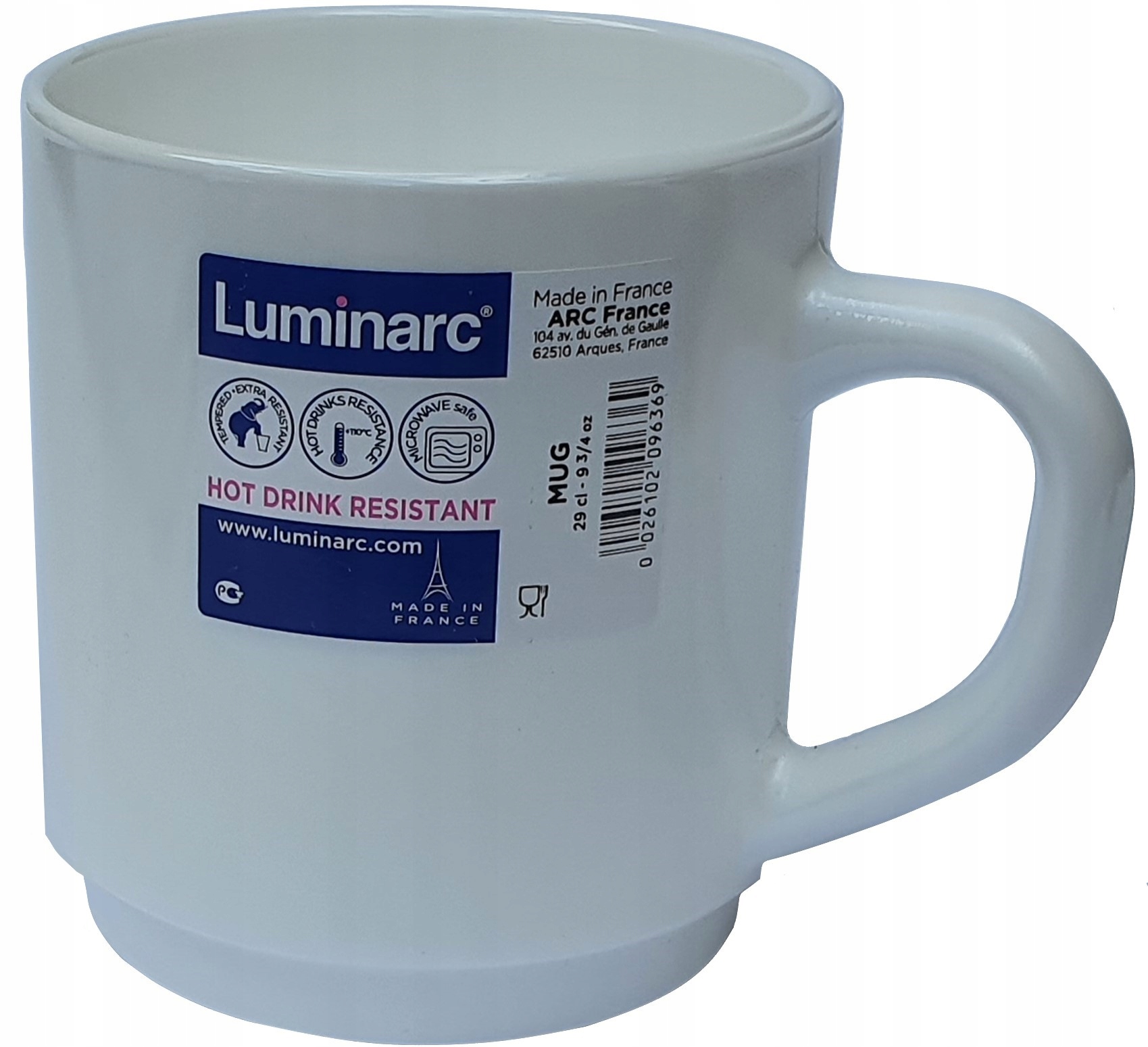 

Luminarc Kubek Biały Kubki Do Herbaty Kawy 290 ML
