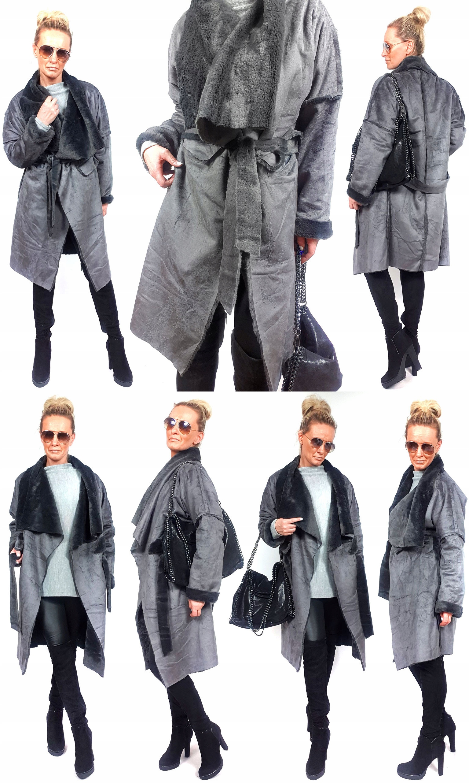 

Płaszczyk Futerko Eko Kożuch Zimowy Futro Luxury