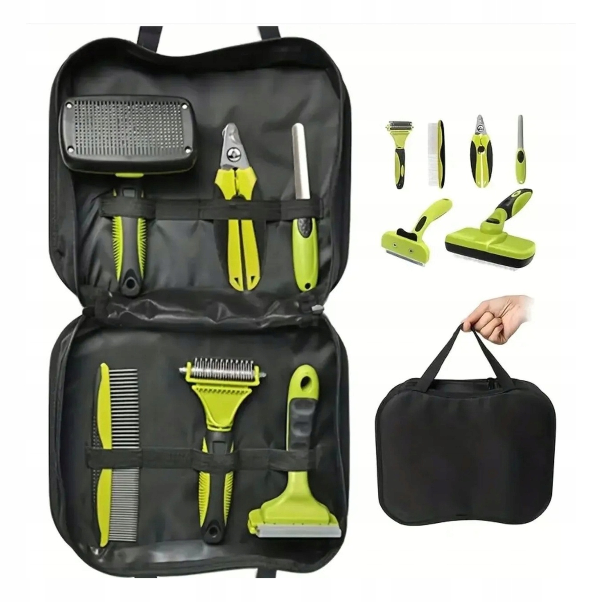 Levně Kartáč na Srsti Psa Kočky Sada pro péči 6v1 Premium Zastřihovač Ws