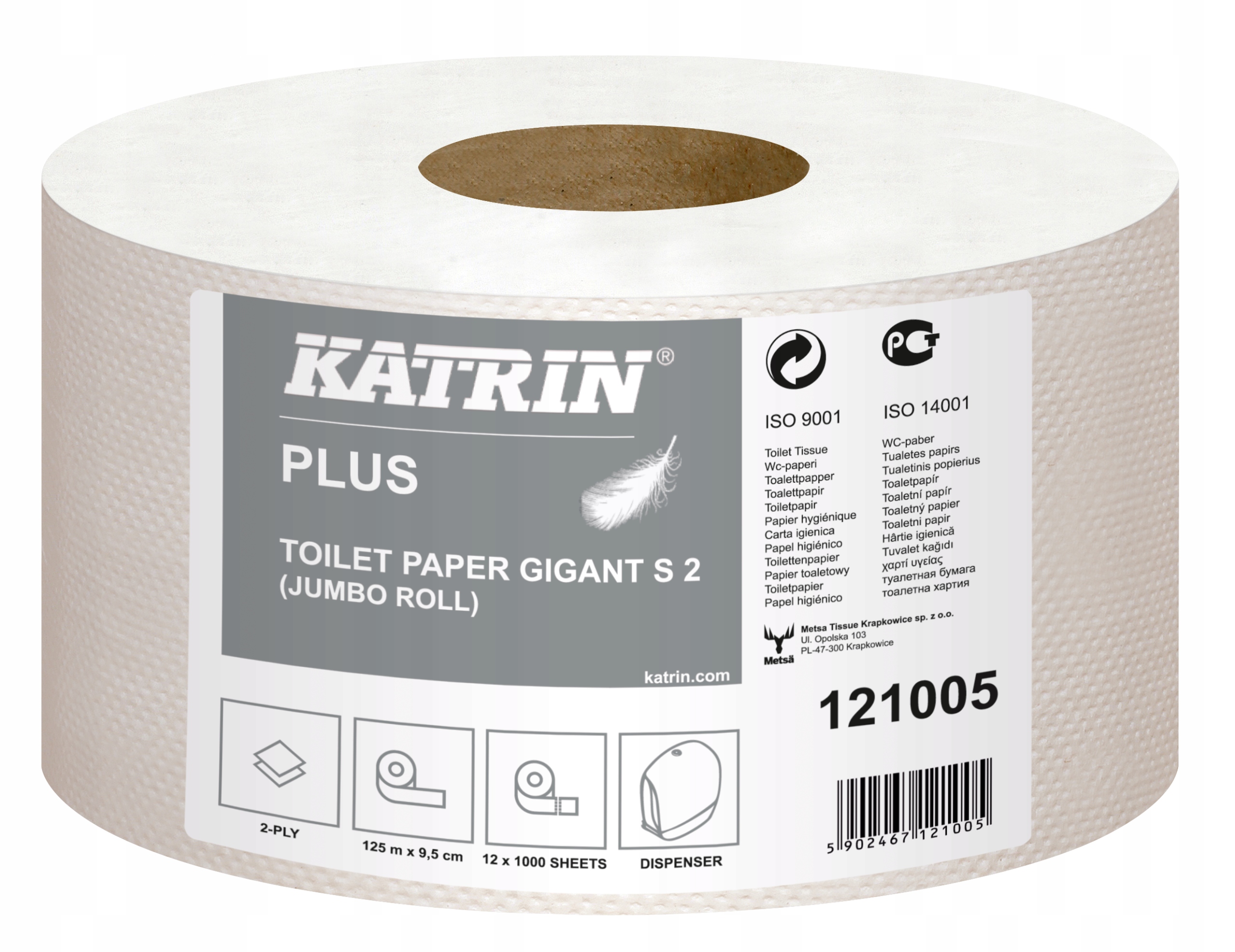 

Papier toalet. Katrin 121005 Plus Mini Jumbo T2