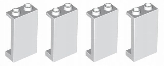 

Lego panel ścianka 1x2x3 biała 4 szt. 87544 Nowa